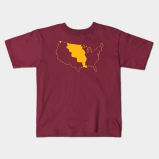 LA Purchase - Maroon and Gold Kids T-Shirt